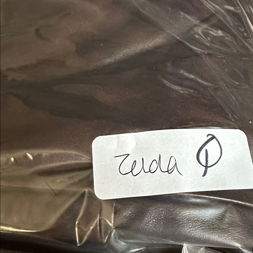 VTG Y2K Z by ZELDA 8 100% Lambs Leather brown midi skirt quiet luxury - Picture 8 of 8